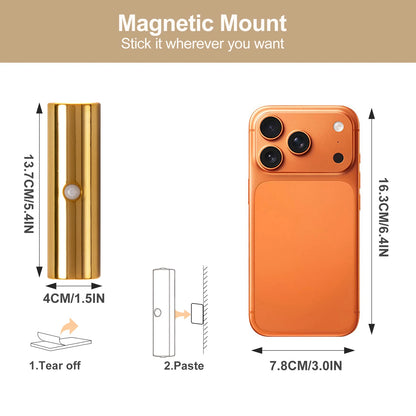 LED Night Light with Motion Sensor,Magnetic USB Rechargeable Wall Light Suitable for Stairs, Porch, Hallway, Bedrooms, Cabinets