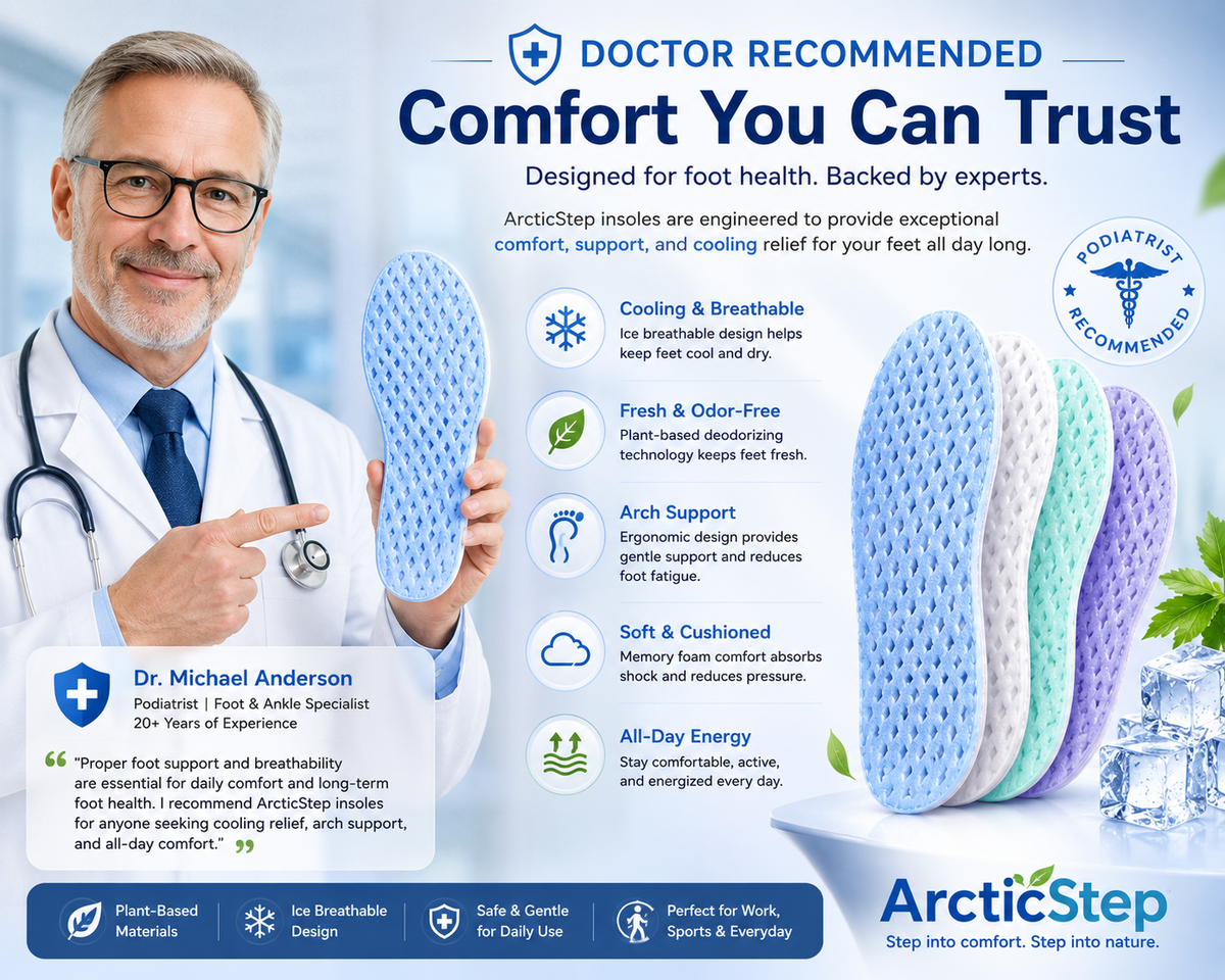 Trim-to-fit cooling insoles sized for EU 35 to 46