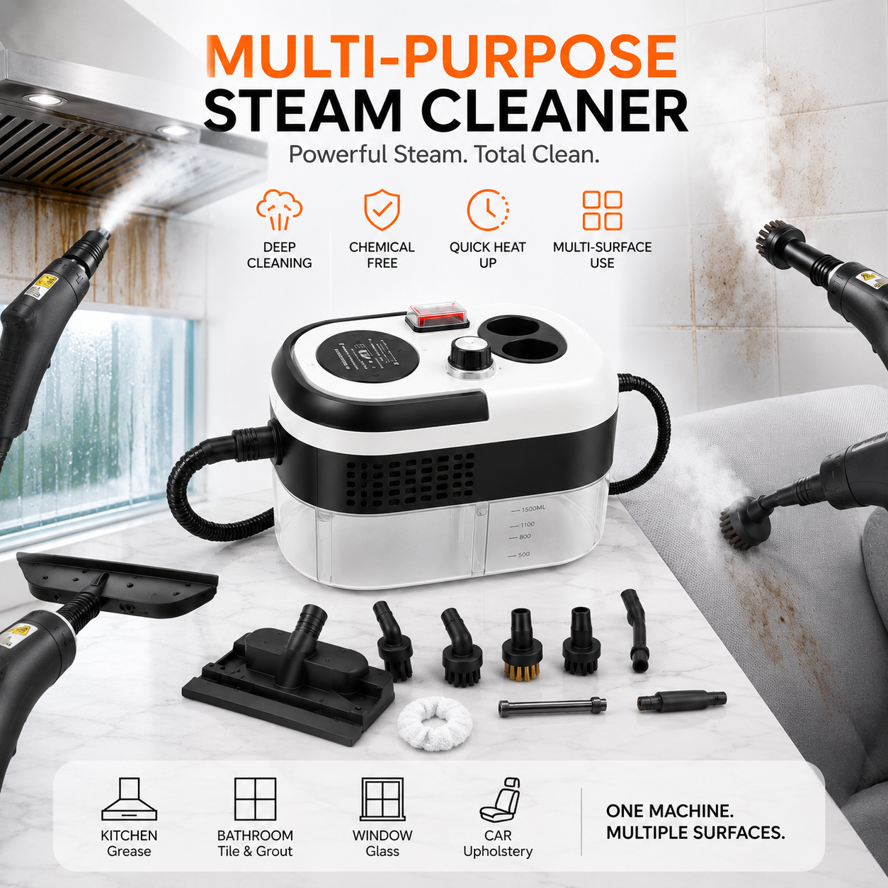 VaporElite Pro™ Handheld Steam Cleaner