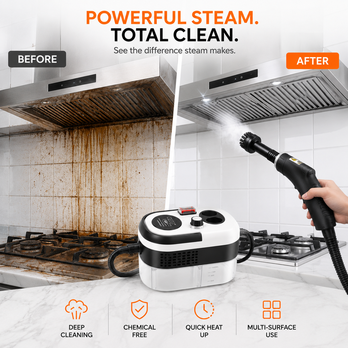 VaporElite Pro™ Handheld Steam Cleaner