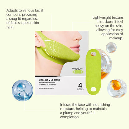 V-Line Contour Face Patches – Firming Caffeine Mask (4-Pack)