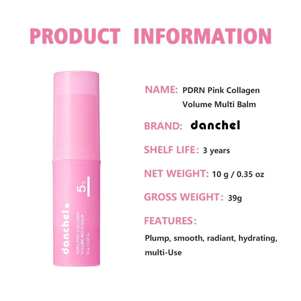 PDRN Pink Collagen Glow Balm Stick — Instant Dewy, Plump & Radiant Skin