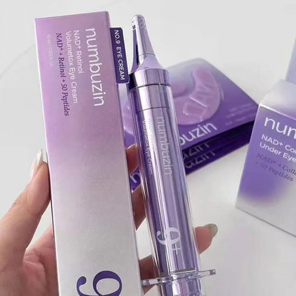 NAD+ Retinol Eye Care 3 Piece Set Advanced Liquid Serum Plumping Firming Anti Aging Wrinkle Reducing Brightening Eye Cream