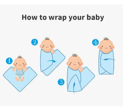 Nestling™ Cloudsoft Knit Baby Blanket – Pure Cotton Swaddle & Wrap (90 × 70 cm)
