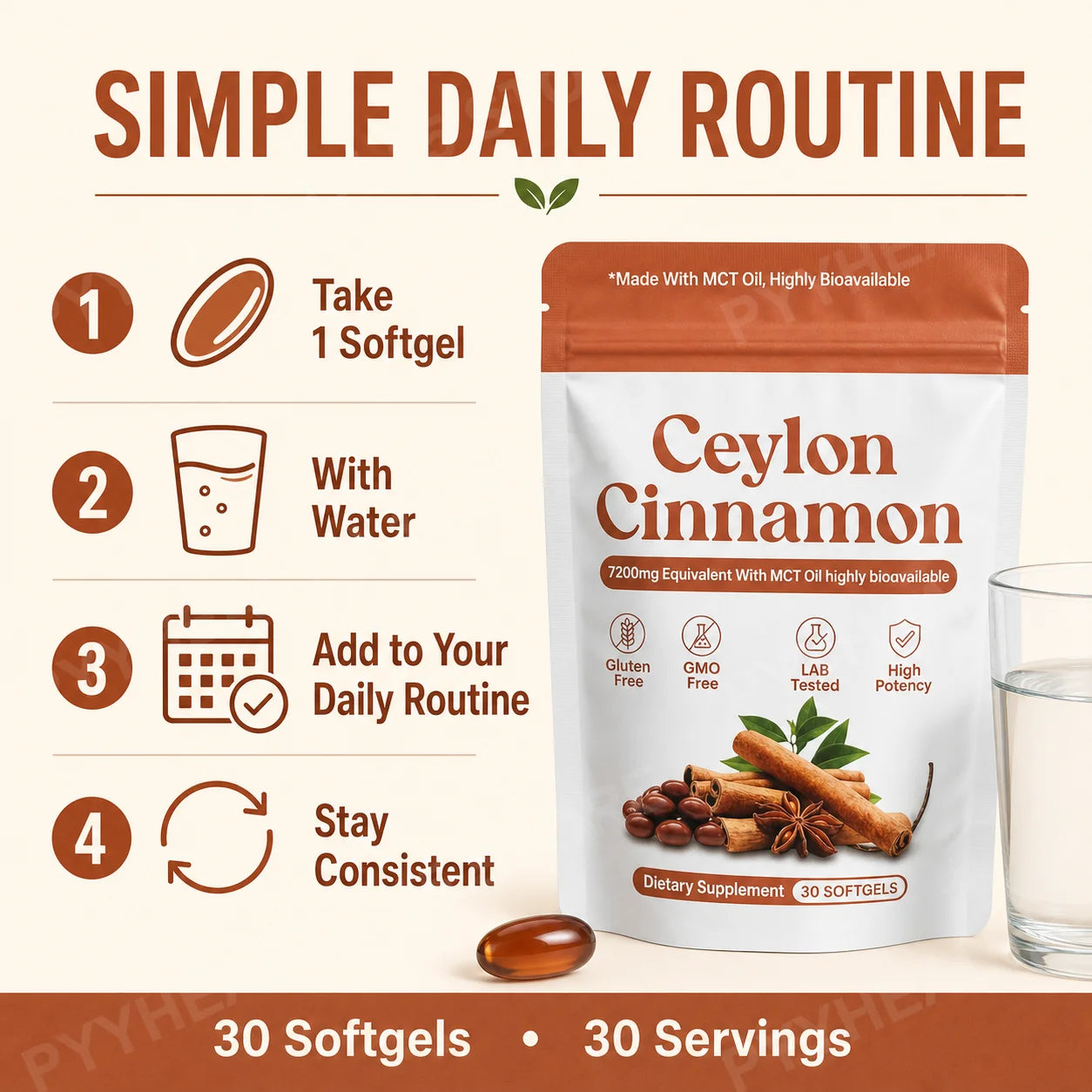 Ceylon Cinnamon Softgels – Daily Wellness Support