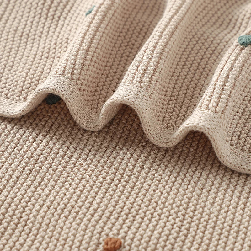 Nestling™ Cloudsoft Knit Baby Blanket – Pure Cotton Swaddle & Wrap (90 × 70 cm)