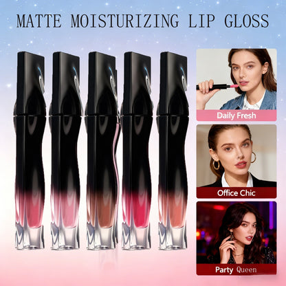 5 Colors Matte Lip Gloss Long-Lasting Waterproof Non Stick Cup Moisturizing Lipstick Smoothing Lip Glaze Women Makeup