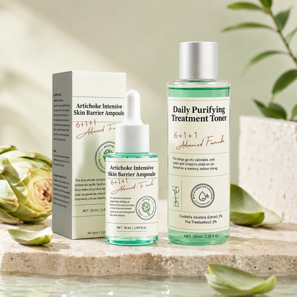 Artichoke Barrier Duo toner and ampoule premium skincare set
